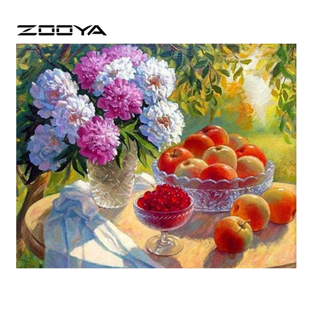 ZOOYA Алмазная картина цветы фрукты полная дрель вышивка мозаика рукоделие DIY Декор