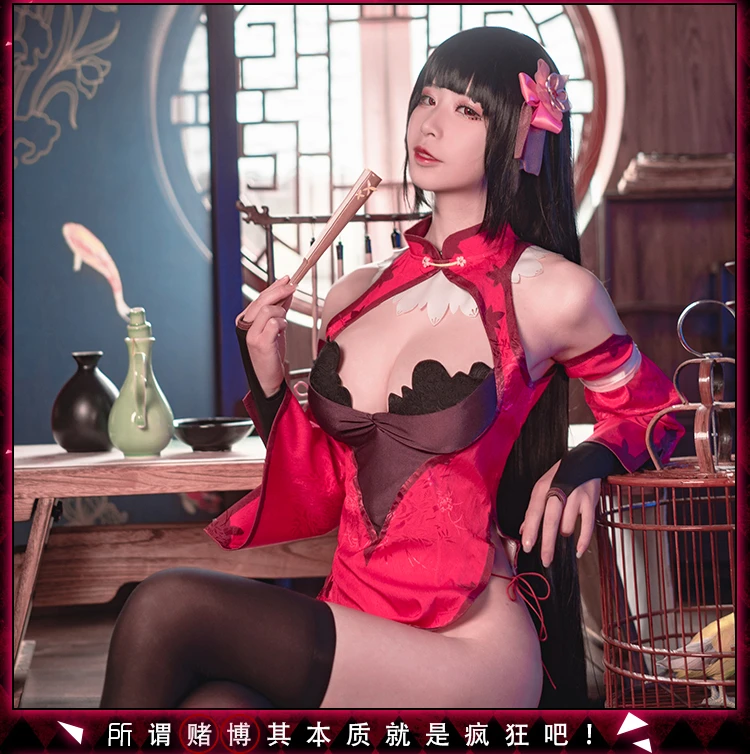 Jabami Yumeko Kakegurui Yumeko Jabami Аниме Косплей Костюм Jabami Yumeko cheongsam китайское платье сексуальный костюм