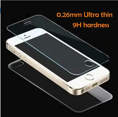 2pcs/lot front+back Tempered Glass For iPhone X Xs Max Xr Screen Protector Film On the 5 5S 6 6s S 7 8 plus | Мобильные телефоны и