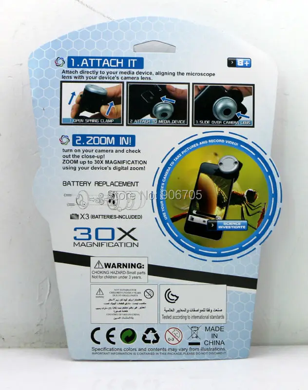 Микроскоп Sky Rocket AppScope с быстрым прикреплением мини микроскоп для изучения науки