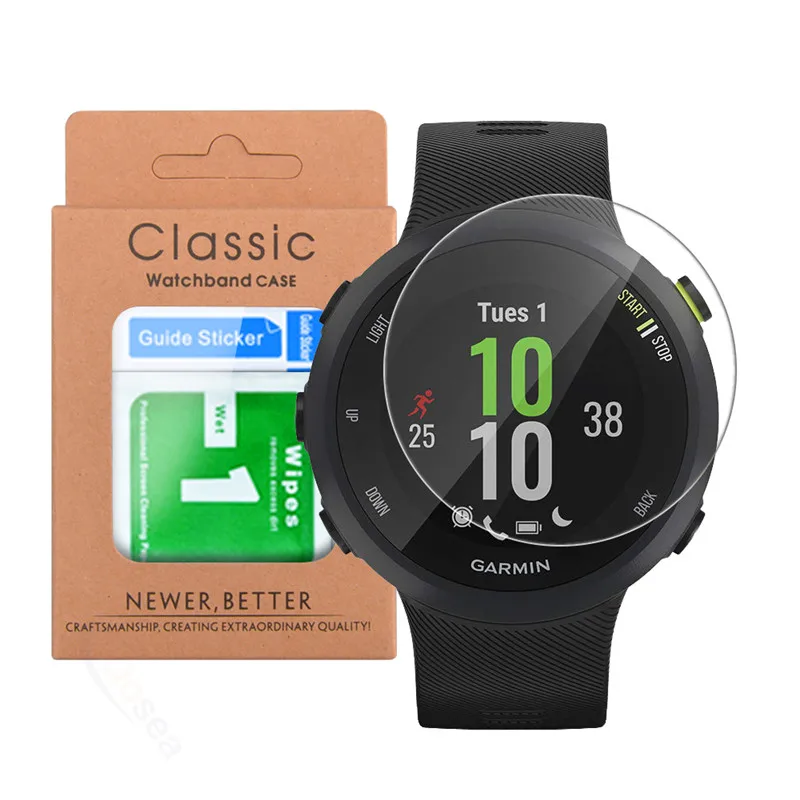 Qosea 10 шт. Стекло Экран протектор для Garmin Forerunner 45/45S закаленное Стекло пленка для Garmin Forerunner 945 245 музыка