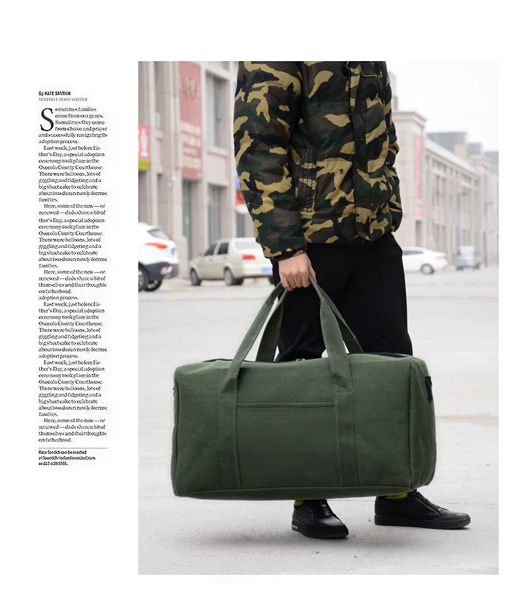 Wobag Men Travel Bags Hand Luggage Casual Travel Duffle Bag Women Big Sports Gym Bag Canvas Weekend Ocernight Bag