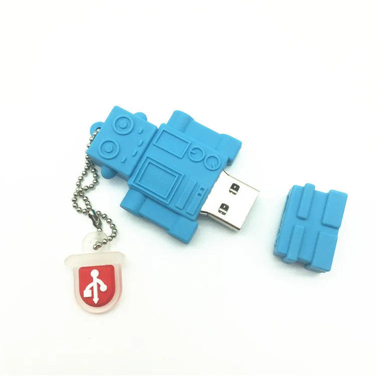 Лидер продаж 2018 флеш накопитель в форме мультяшного робота рыбы USB 4 ГБ 8 16 32 64