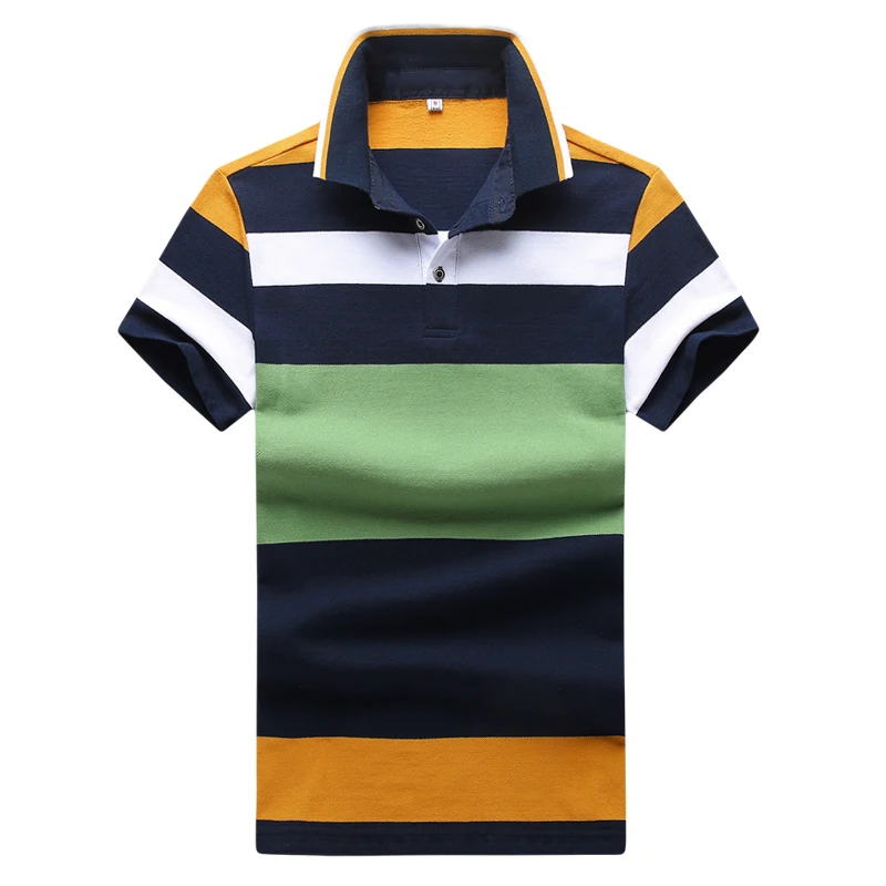 Лето 2019 г. NINA JEEP Новый человек повседневное цвет полосатый мужские Поло рубашка