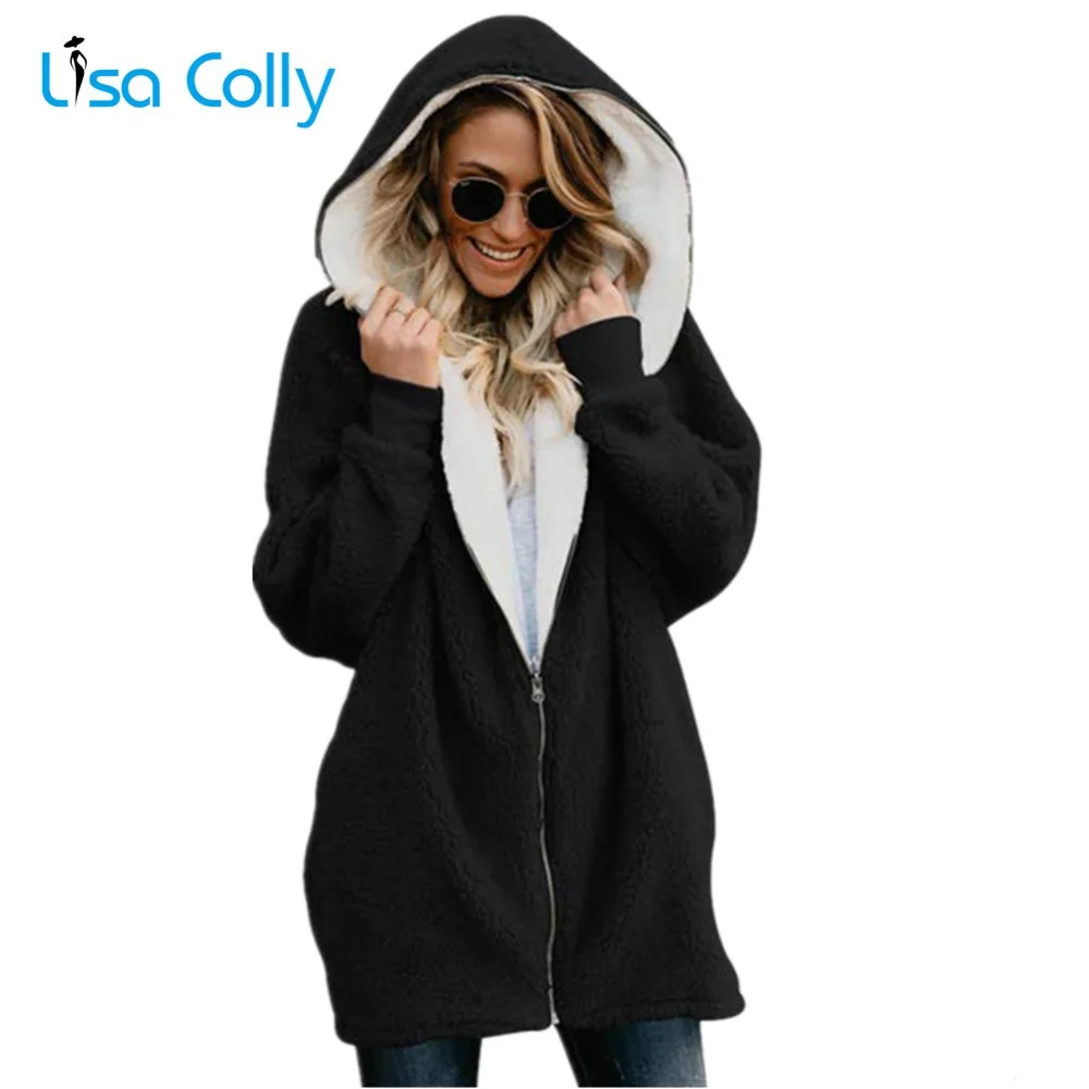 Lisa Colly/большие размеры 5XL женские теплые флисовые куртки на осень и зиму новая