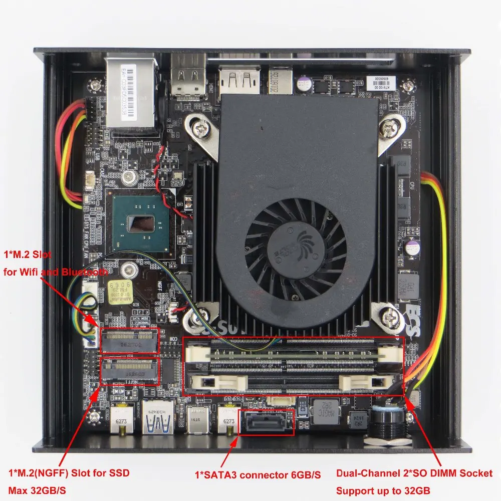 Лучше чем i7 7500U 6500U DIY настольных мини-ПК W3 с i3 6100 3.7 ГГц DDR4 ОЗУ + M.2 SSD USB type-C Windows 10