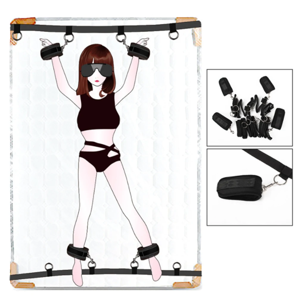 Sex Handcuffs Collar Bondage Restraint Kit Belt Nipple Clamp Whip Adult Game Toys for Couples | Красота и здоровье