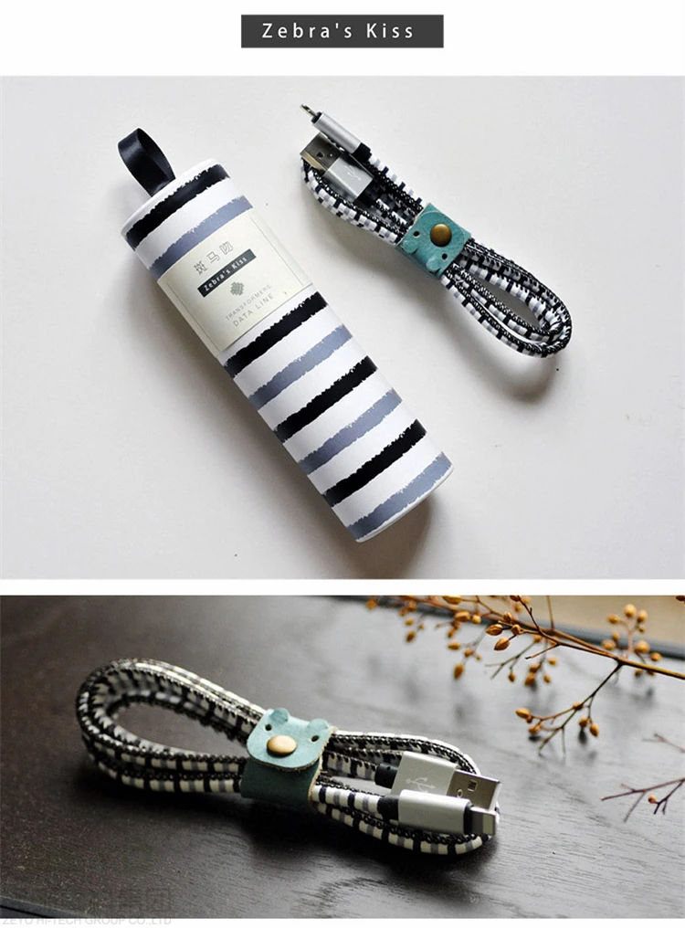 1m data transfer+fast charge cable,2.4A,stable and fast transfer,mini USB port and for iphone/ipad,unique design,multi-colors