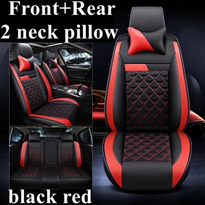 black red Comfort Передний+ задний полный комплект крышка сиденье автомобиля для Toyota RAV4 ЧР для Avensis Camry 4runner Reiz Land Cruiser AVALON Королла автомобильные аксессуары - Название цвета: black red Comfort