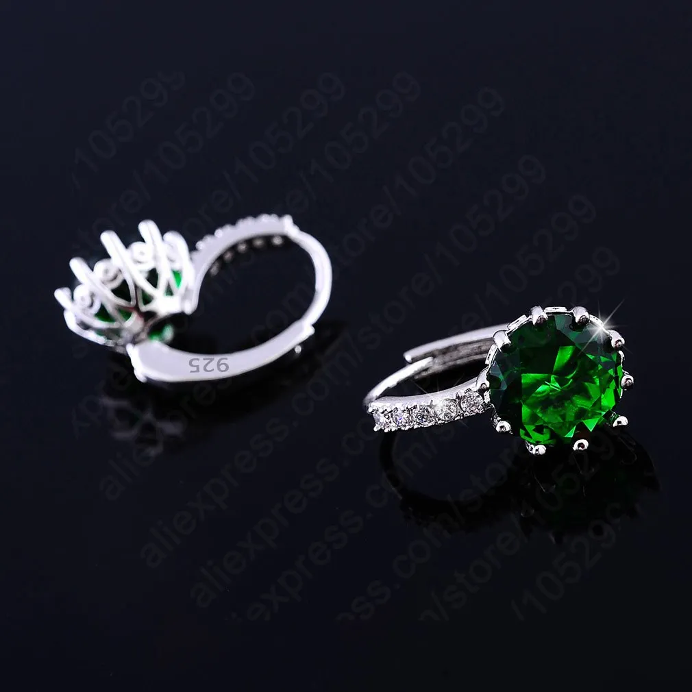 Роскошные Цветные серьги из натуральной 925 пробы серебряные украшения фианита