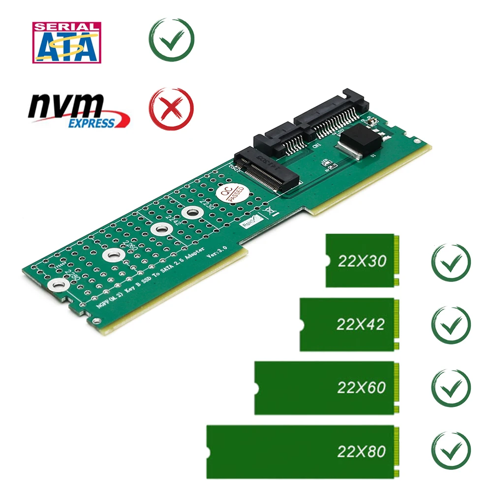 M.2 для NGFF B Key SATA Bus SSD к адаптеру SATA3 расширения установки слота памяти DDR карта 2230 2280