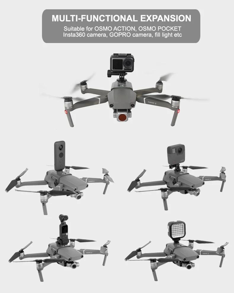 Адаптер для подключения камеры DJI Drone для DJI Mavic 2 Pro/2 Zoom с креплением для OSMO Action Insta360 ONE X Panorama camera