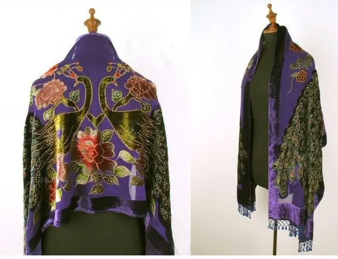 dark purple Navyblue для женщин шелк Бархат Shaw шарф обёрточная бумага оптом и Retai SW3069 - Цвет: dark purple
