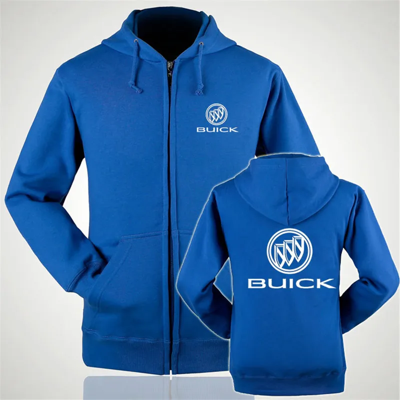 Zipper Hoodies Buick logo Printed zipper Hoodie Fleece Long Sleeve Jacket Sweatshirt | Мужская одежда