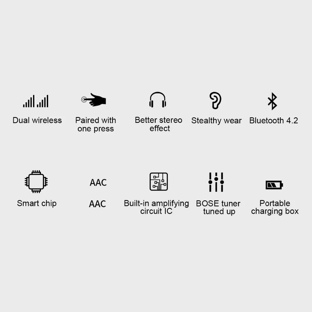 NEW OVEVO Q62 Pro Wireless Bluetooth Earphone 800mAh Battery Charging Dock CVC 6.0 Noise Cancelling AAC Headset for Smartphone |