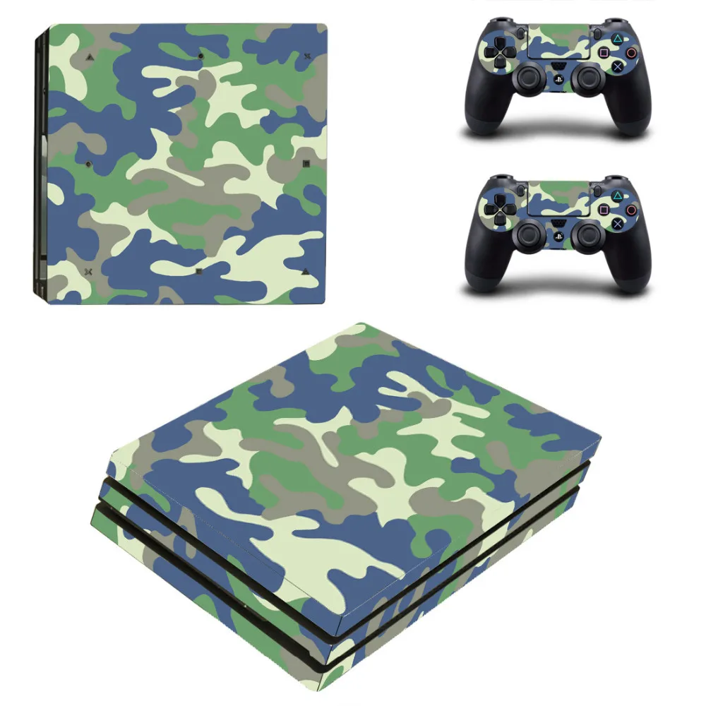 Камуфляжный Камуфляж PS4 Pro Съемный Виниловый узор Обложка Наклейка для PlayStation 4 и 2
