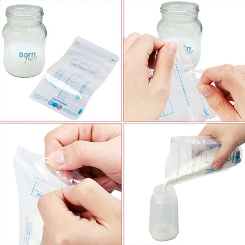 

20 Pieces 250ml Milk Freezer Bags Mother Milk Baby Food Storage Breast Milk Storage Bag BPA Free Baby Safe Feeding Bags Feeding