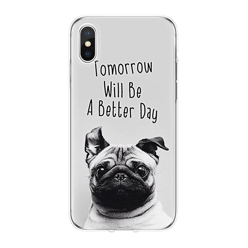 Чехол с собакой для iPhone X XR 4S 5 5S SE 6 S 7 8 Plus Fundas TPU Coque мягкий чехол 7plus plus Xs Max |