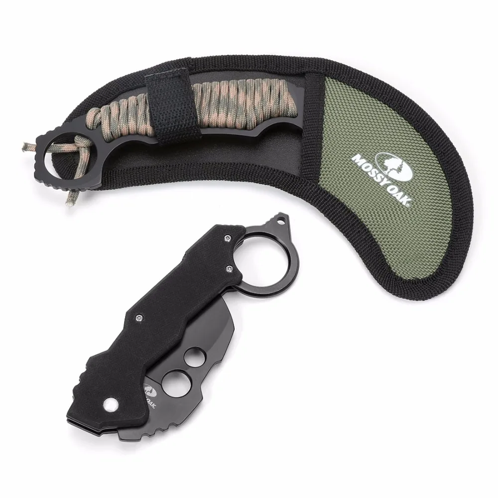 Mossy Oak 2 шт. тактический нож Karambit аварийная передача карманный складной нож фиксированный набор лезвий для ножа открытый инструмент для кемпинга