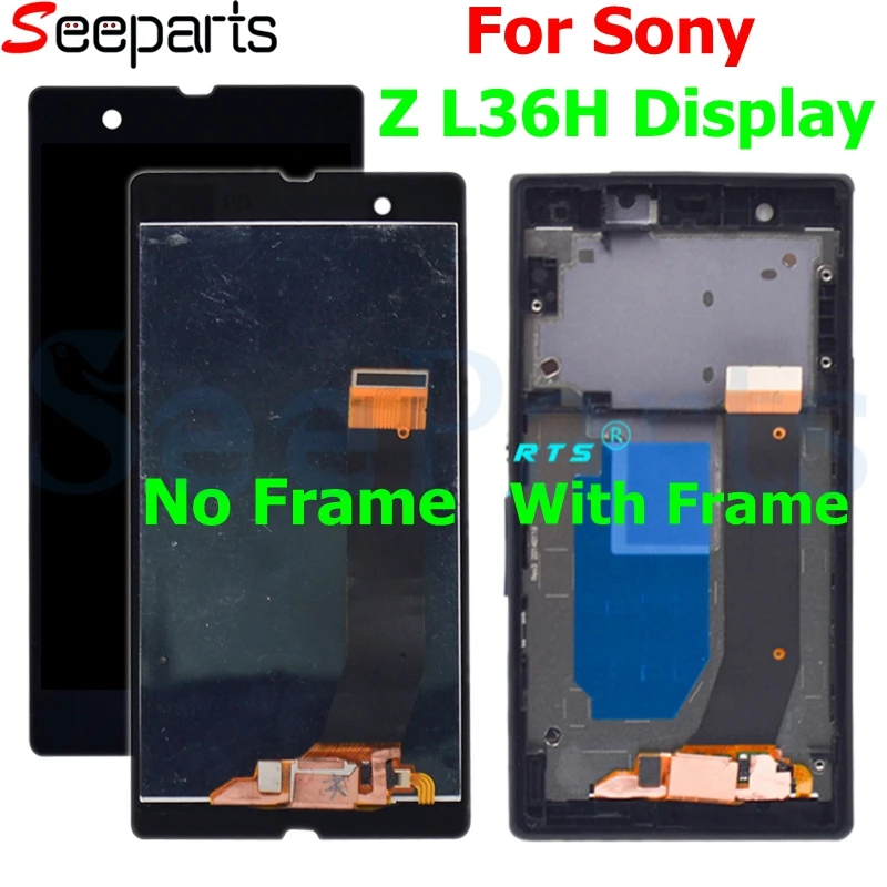 

Для SONY Xperia Z ЖК-дисплей сенсорный экран дигитайзер в сборе Замена для Sony L36h Lcd L36i C6606 C6603 C6602 C6601 5,0"