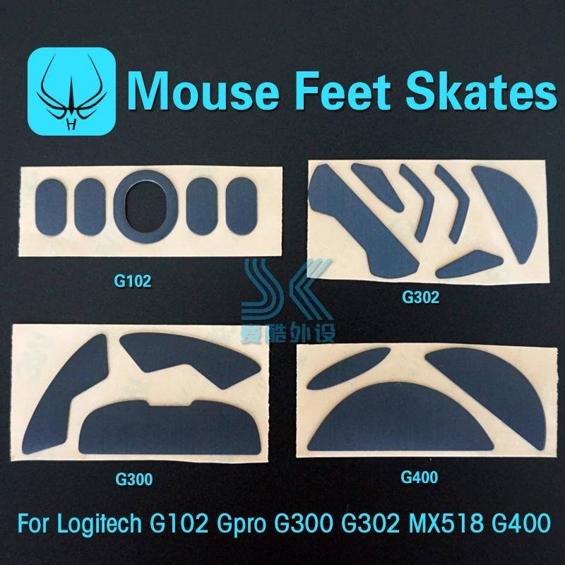 Hotline Games Mouse Feet skates for logitech G102 Gpro G300 G302 G303 MX518 G400 G400S Gaming Mouse foot pad