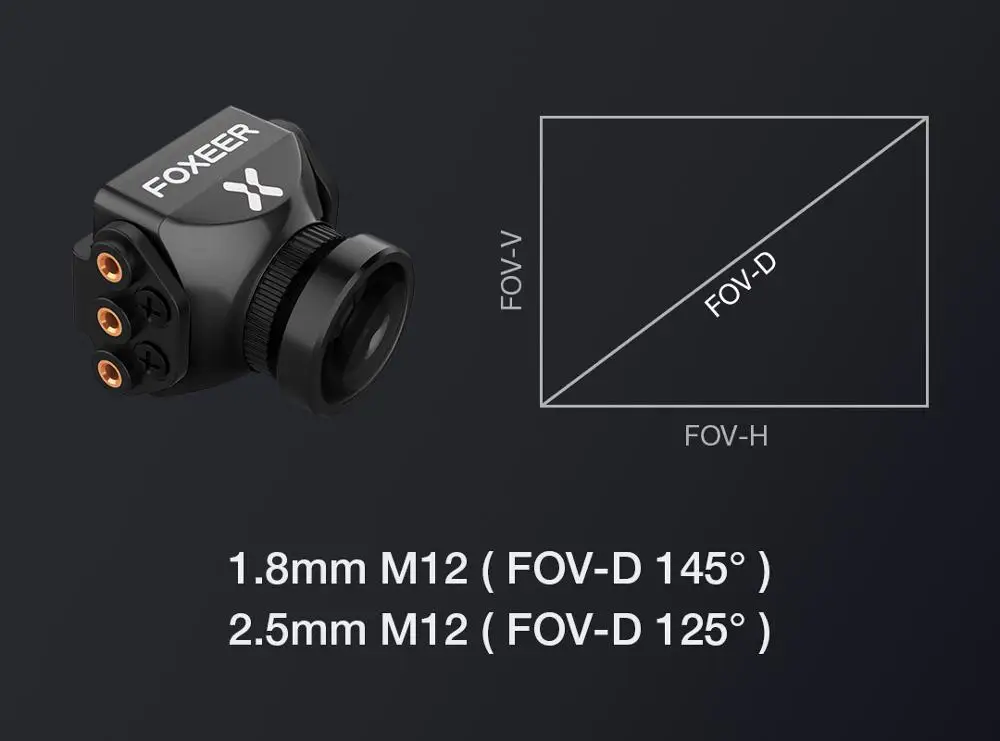 Foxeer Monster Mini Pro 1/2. 9 &quotCMOS 1 8 мм 1200TVL 16:9 PAL/NTSC переключаемая WDR FPV камера|Детали и