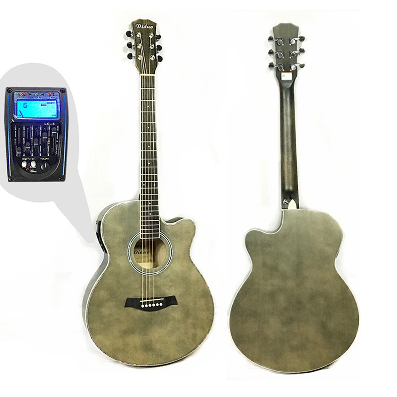 

ZONAEL 40 Inch High Quality Acoustic Guitar Folk Guitar With Five Segment Equilibrium EQ Rosewood Fingerboard Basswood Guitarra