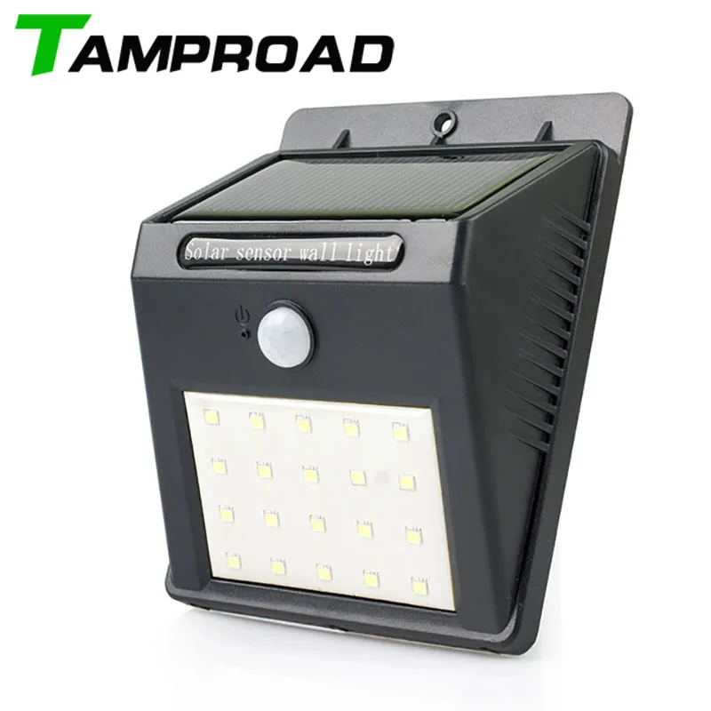TAMPROAD настенный ночник на солнечных батареях яркий 20 LED датчик движения Детектор