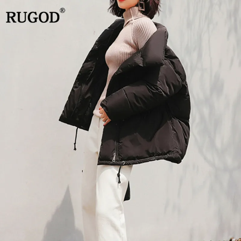 

RUGOD 2018 New Elegant Winter Coats Women Casual Short Warm Polyester Fiber Padded Jacket Female Thick Women's Clothing Befree