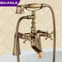 new arrival rain shower faucets with ceramic mixer tap antique brass bath shower faucet set bathtub faucet