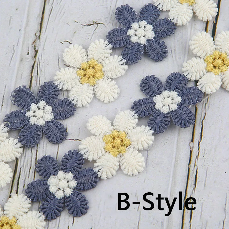 B-STYLE DIY шитье крючком Цветочная кружевная лента Текстиль Ткань платье ручной работы ремесло украшение ручной работы вышивка лента - Цвет: B-STYLE