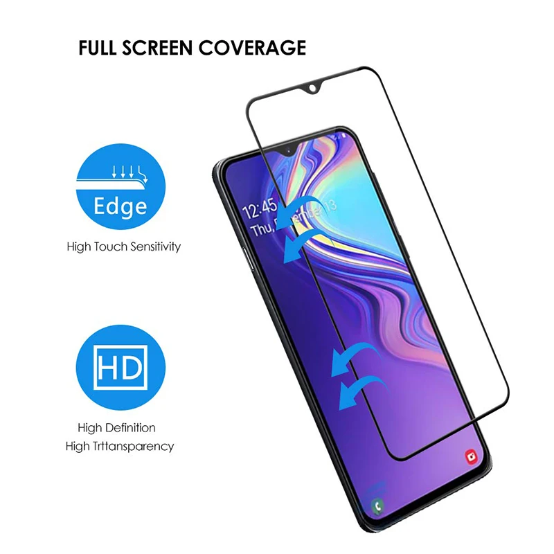 Полное покрытие закаленное стекло для Samsung Galaxy M10 M20 M30 Защита экрана защитная