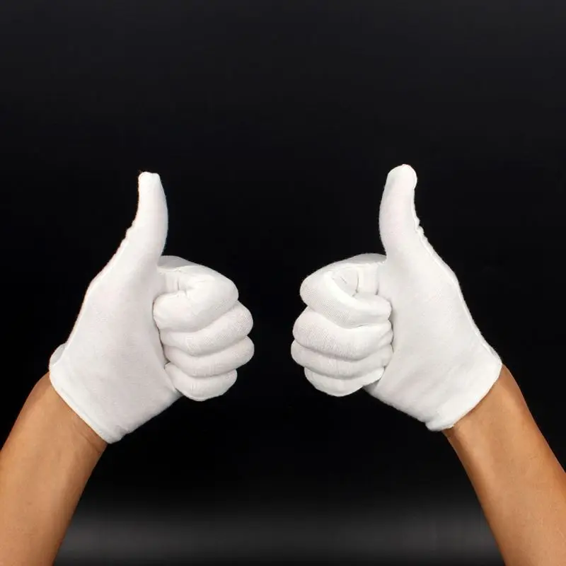 1 пара перчаток Формальные белые короткие эластичные спандекс для осмотра