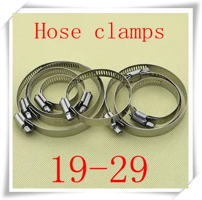 100 шт./лот высокое качество Хомуты из нержавеющей стали размер 19-29 мм |