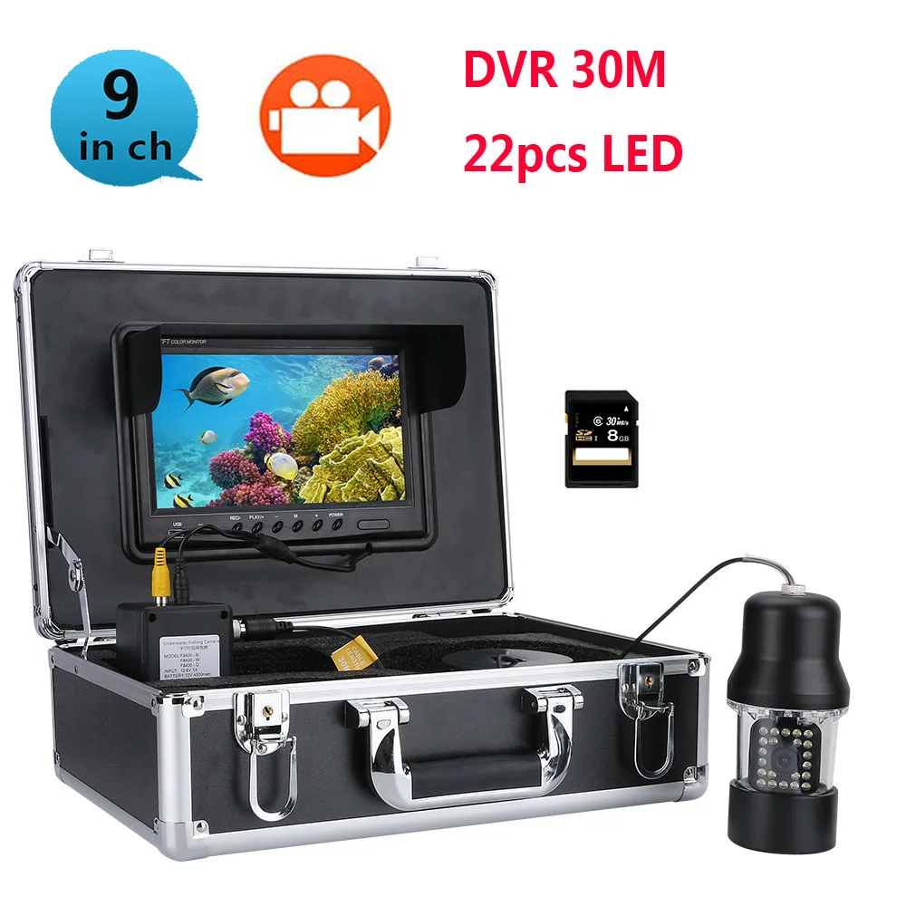 Подводная рыболовная камера 9 &quotHD 700TVL DVR рекордер рыболокатор 360 градусов