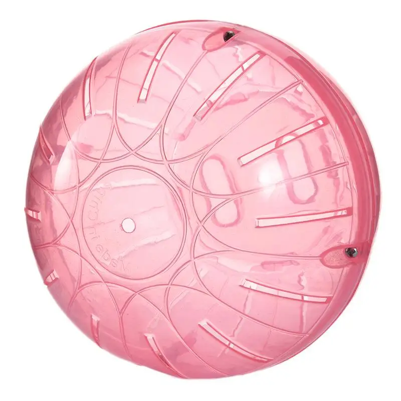 Pink Пластиковая игрушка в виде шарика, 3 цвета, для маленьких домашних животных, хомяк, белка, морская свинка, Шиншилла, для хорька зайца, полый спортивный мяч, товары - Цвет: Pink
