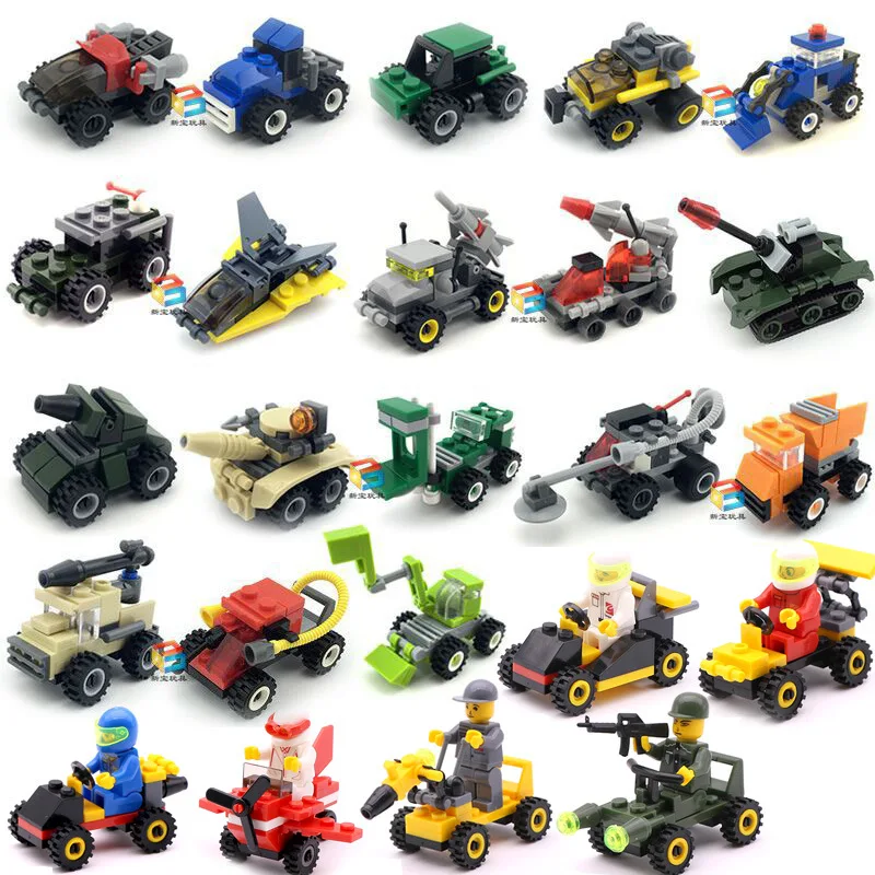 Случайная отправка 5 стилей новая модель наборы строительных блоков транспорт