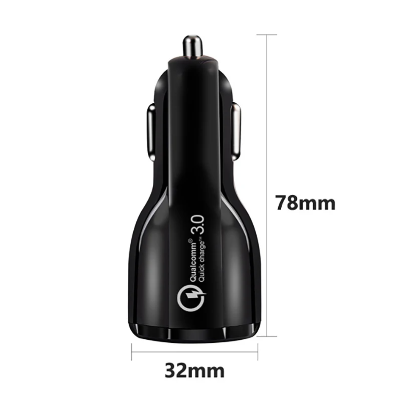 VicTsing автомобильное зарядное устройство Quick Charge 3,0 30 Вт два usb порта 3.1A автомобильный адаптер быстрое зарядное устройство для iPhone XIAOMI прикуриватель
