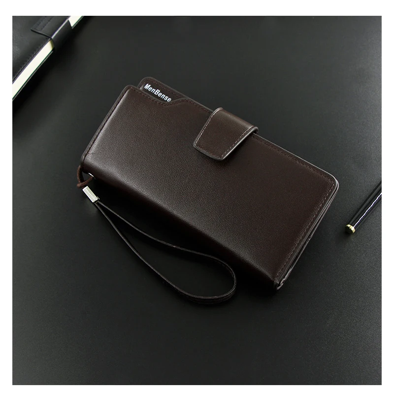 Новинка 2019 мужской кошелек Черный Модный деловой простой клатч сумка из