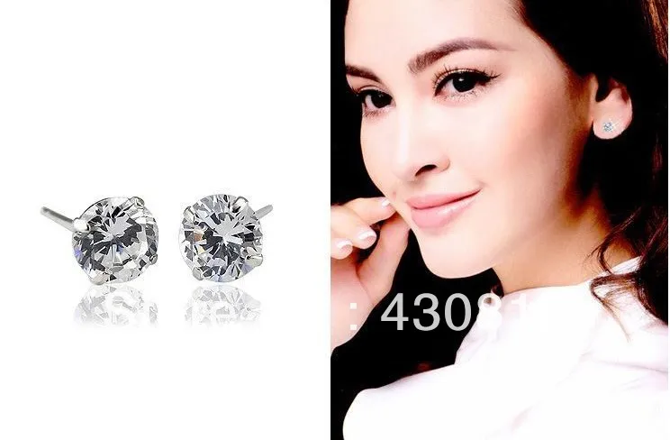 2013 fashion stud earring for women . 925silver with high class crystal elegant and simple style | Украшения и аксессуары