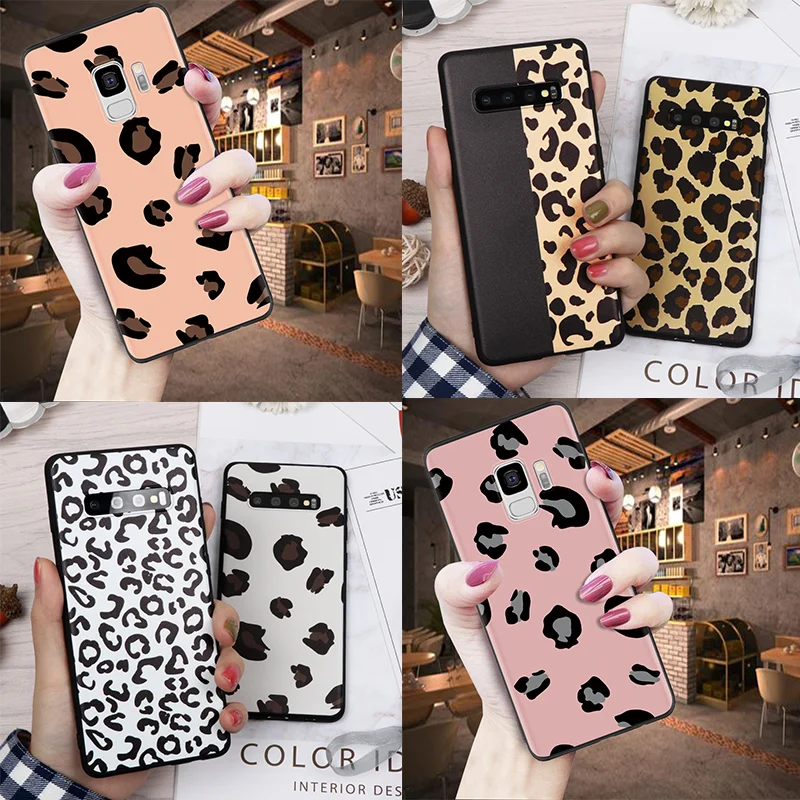 Модные леопардовые чехол для samsung Galaxy A40 A10 A20e A30 A50 A60 A70 A9 A8 A7 A6 J4 J6 S6 S7 S8 S9 S10 плюс S10e Note 8 9 чехлы