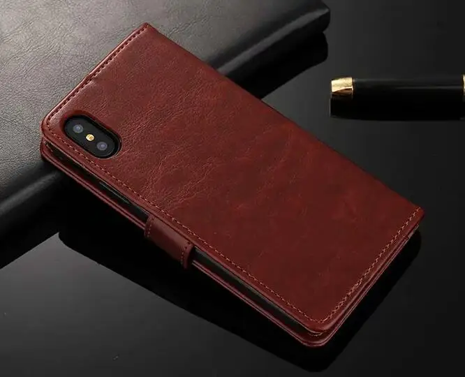 Роскошный кожаный чехол с откидной крышкой для iPhone X XR XS 5 5S SE 5C 6 6S 7 8 Plus 11 Pro Max