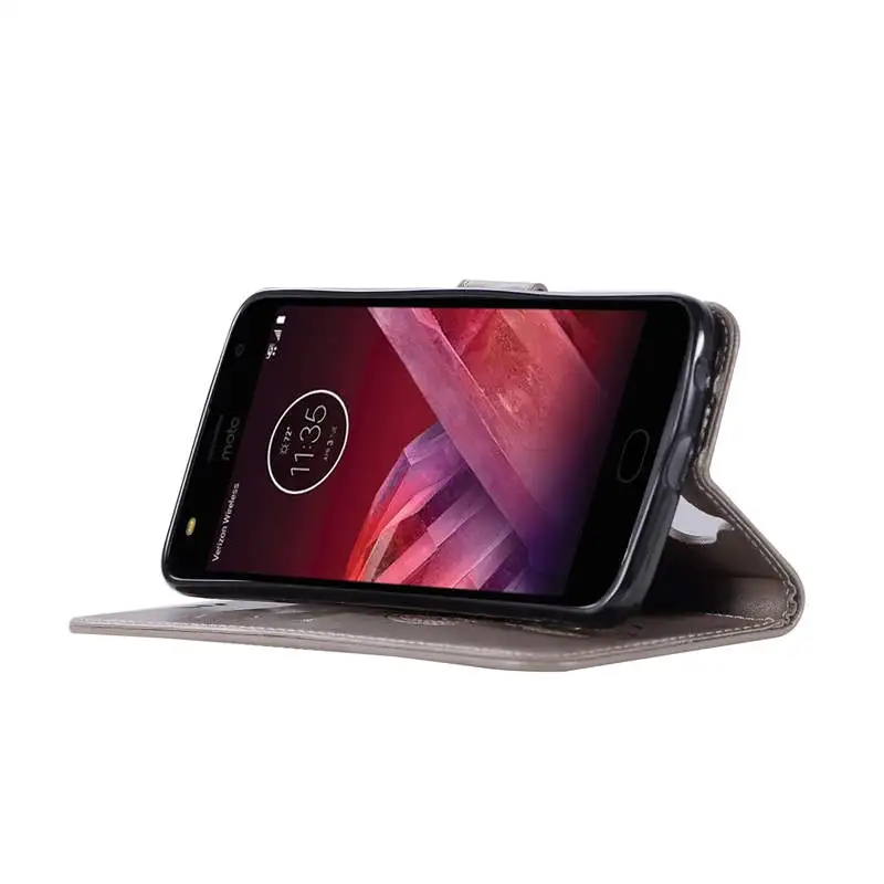 Рельефный чехол из искусственной кожи с изображением совы и птицы для Motorola MOTO Z Play