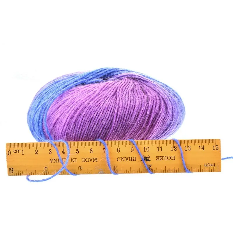 180 м DIY мягкой пряжи тонкой крючком из шерсти пряжа хлопка и натурального