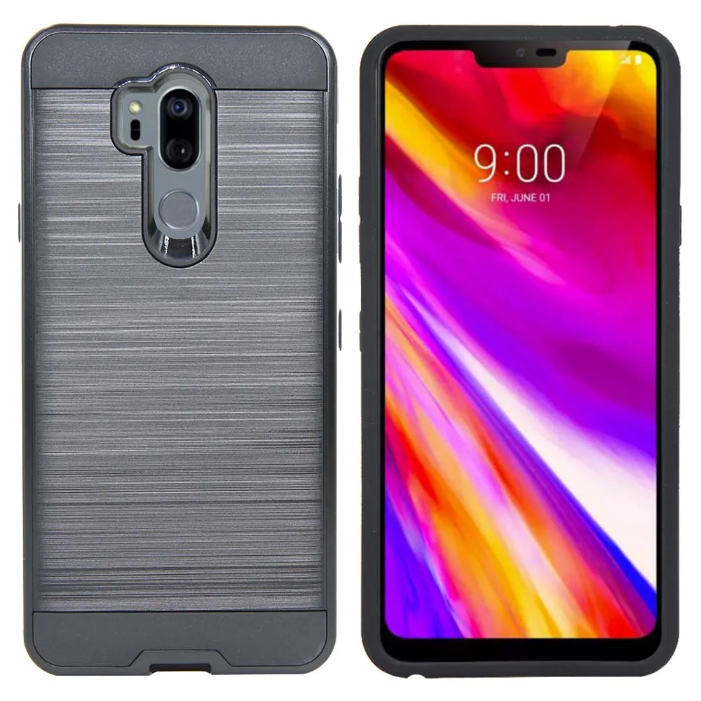 Для LG G7 ThinQ/G7 + G710EM чехол двухслойный Гибридный матовый защитный противоударный