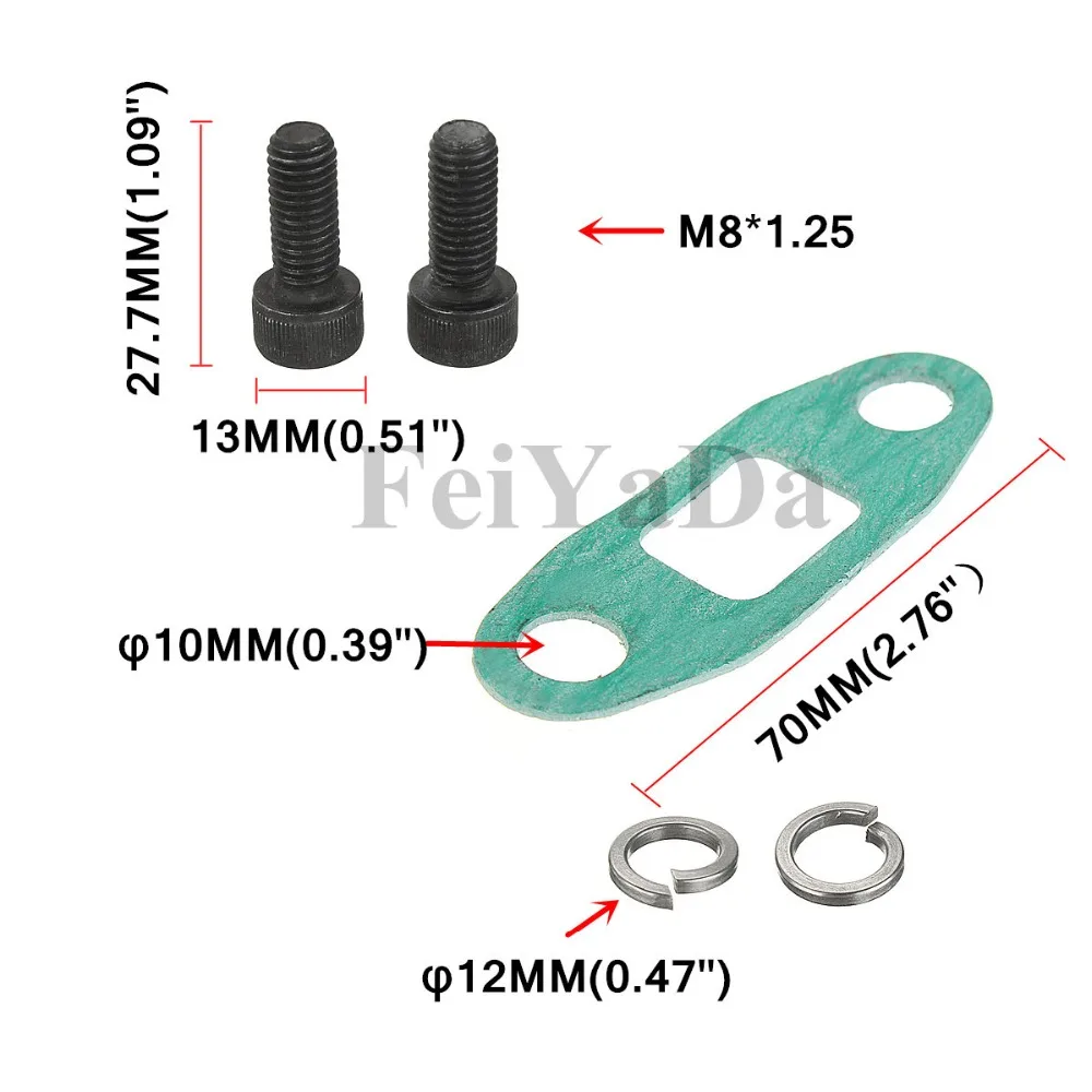T3/T4/T04E/T60/T61/T70 Turbo масло турбнагнетателя линия подачи возвращение мозгов комплект