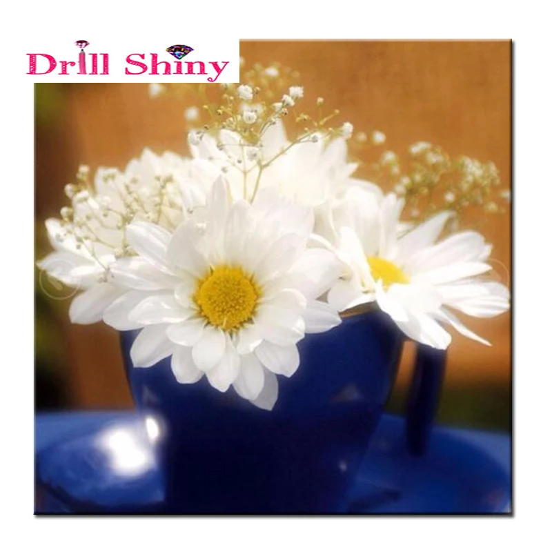 Diy круглая Алмазная вышивка цветок полная картина крестиком кристалл круглые