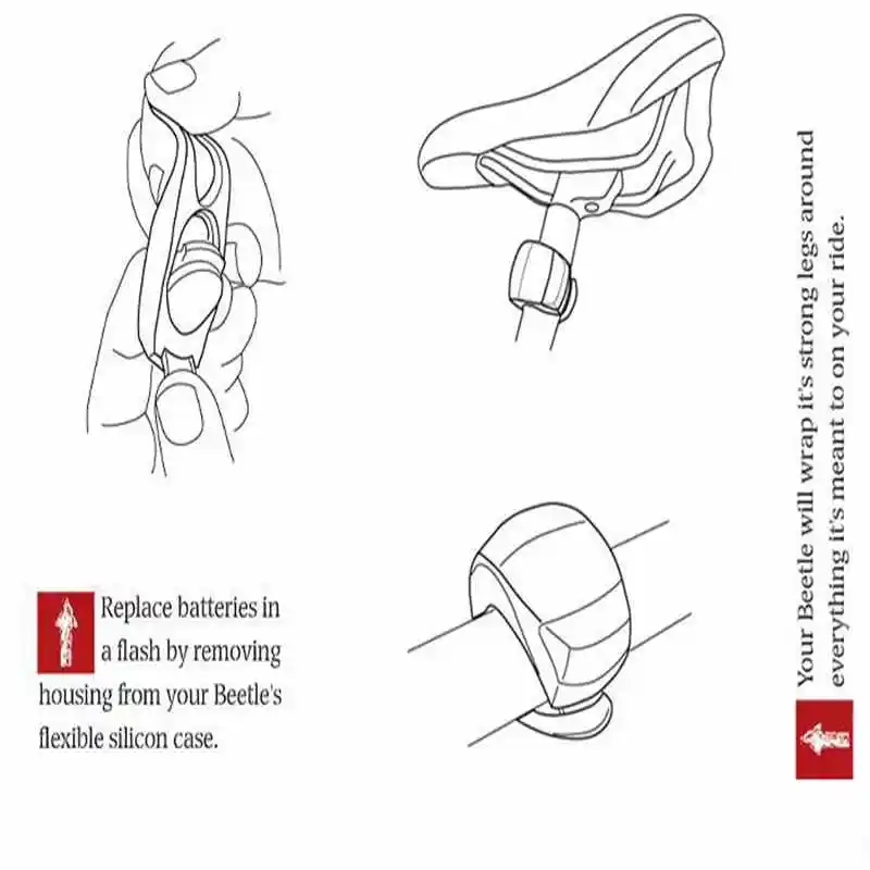 Велосипедный передний свет силиконовая Светодиодная головка Передняя Задняя