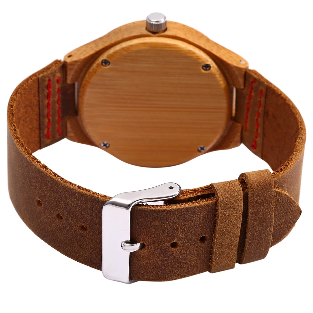 REDEAR Men Quartz Watch Imported Movt Skull Pattern Wooden Case Wristwatch | Наручные часы