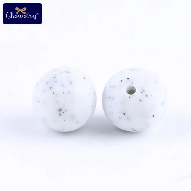 White Beads 30 шт. 12 мм Силиконовые бусы для прорезывания зубов жевательные круглые кунжута Бусины Пищевой класс детский Прорезыватель для ношения на цепочке Perle Силиконовые DIY пустышки цепи игрушки - Цвет: White Beads